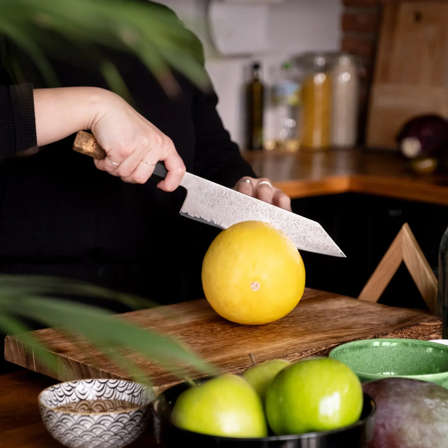 Seki Kyuba Hikari Kaze Bunka Chef’s 20cm – Natural Brown
